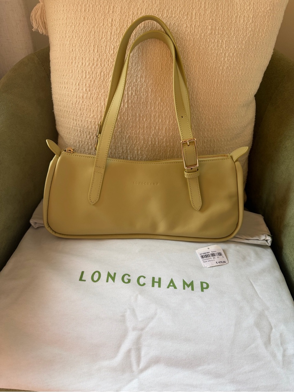 Longchamp Looong L Shoulder Bag in Olive